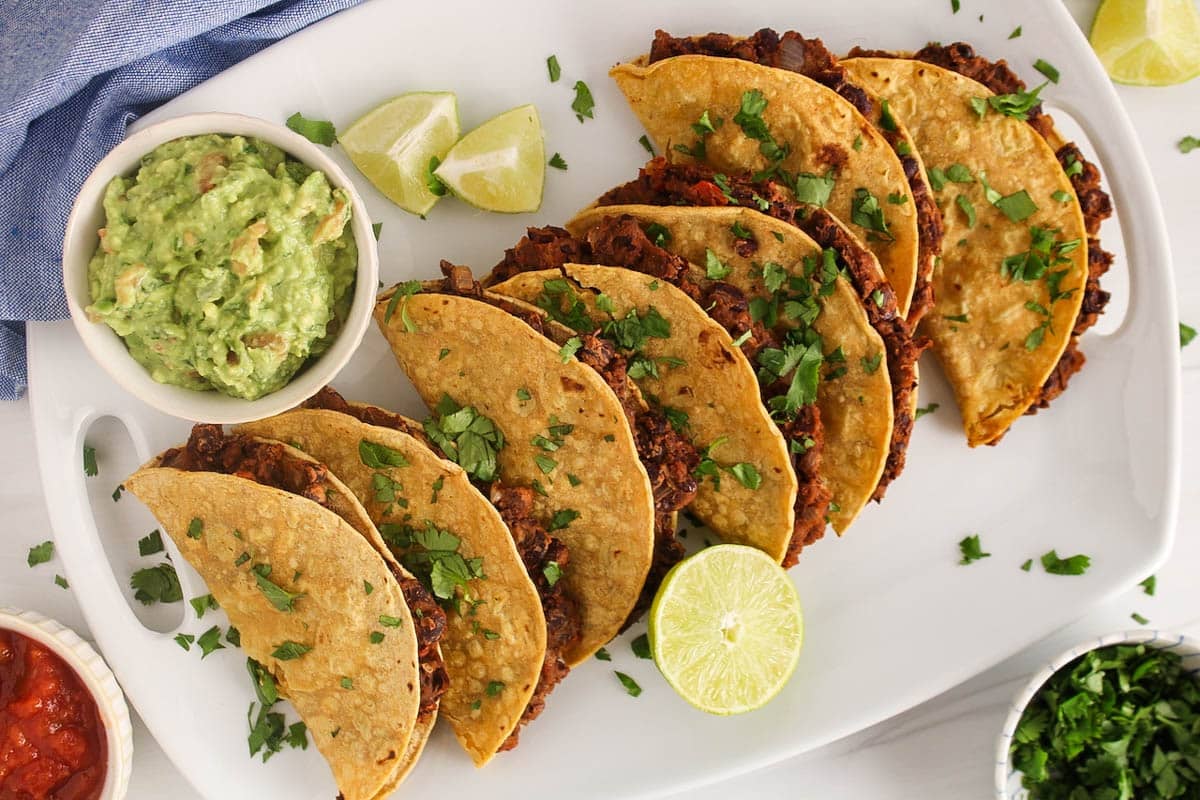 Quick & Easy Baked Black Bean Tacos: Healthy Vegan Pantry Dinner